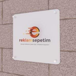 KAPI ÖNÜ TABELASI 45X45 BEYAZ( ÇİÇEK SERİSİ )